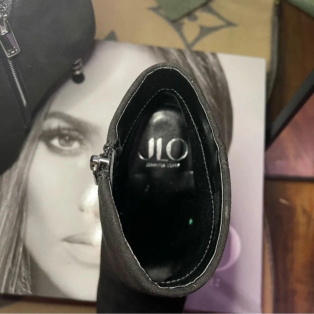 Jennifer Lopez Black Ankle Boots Sleek Design NWOT